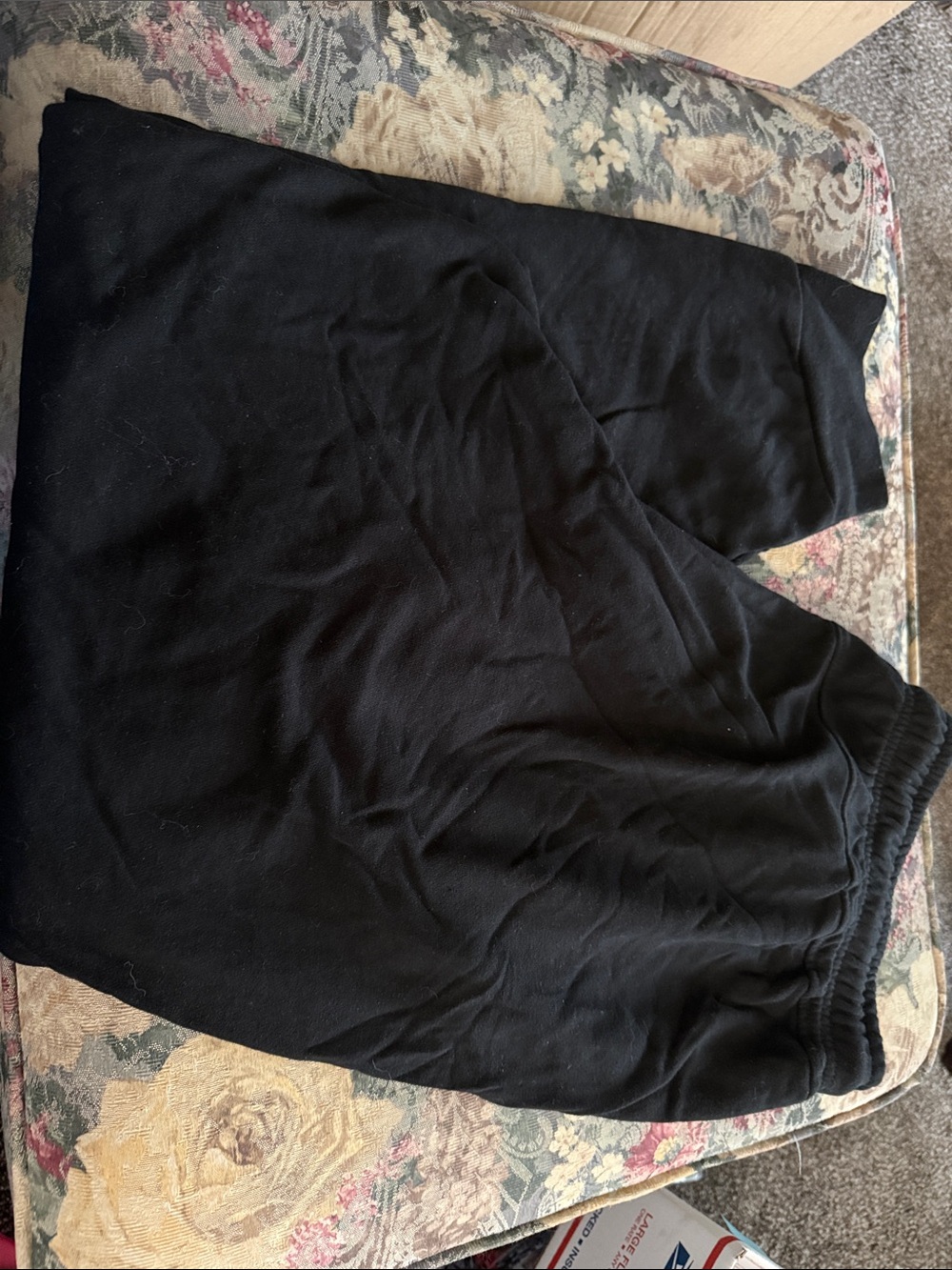 Black Elastic Waist Sweatpants